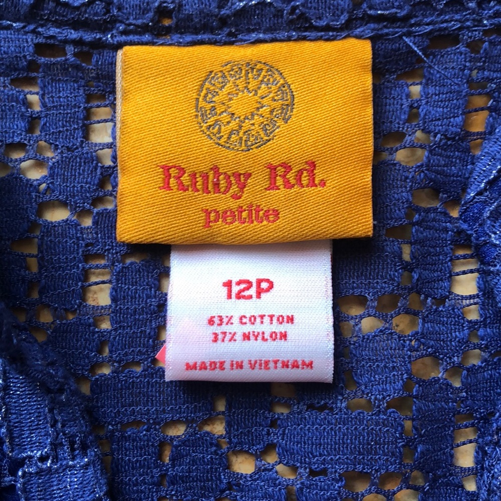 Ruby Rd. Petite Purple Button Down Blouse Size 12p - image 6